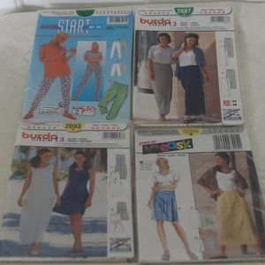 Burda sewing patterns Set of 4 unopened